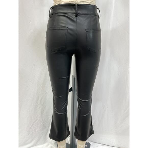 Generation Love 'Amirah' Black Button Faux Leather Pants Size 0 - Picture 3 of 5